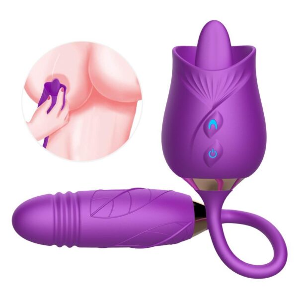 Rose Vibrator with Dildo - Image 4